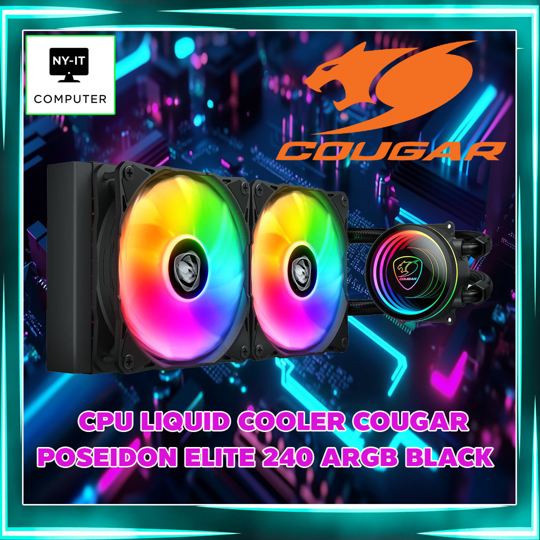 CPU LIQUID COOLER COUGAR POSEIDON ELITE 240 ARGB – BLACK